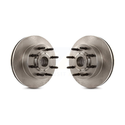 Disc Brake Rotors & Hub Front Pair For Ford F-350 Super Duty F-250 Excursion RWD
