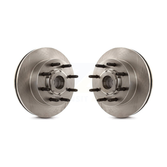 Disc Brake Rotors & Hub Front Pair For Ford F-350 Super Duty F-250 Excursion RWD