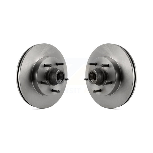 Disc Brake Rotor And Hub Assembly Front Pair For Ford E-150 Club Wagon Econoline
