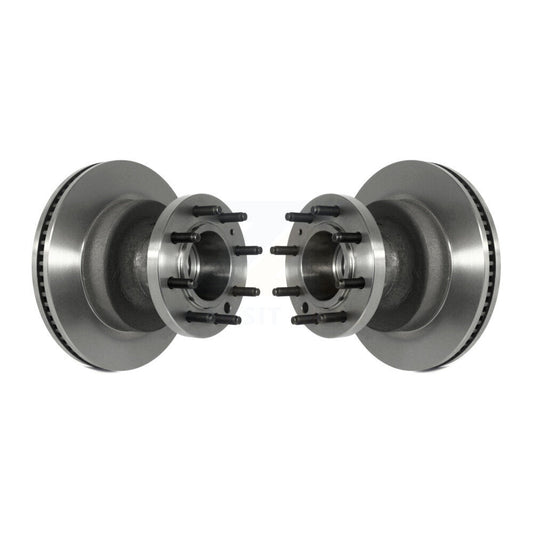 Disc Brake Rotors And Hub Front Pair For Ford E-350 Super Duty E-450 Econoline