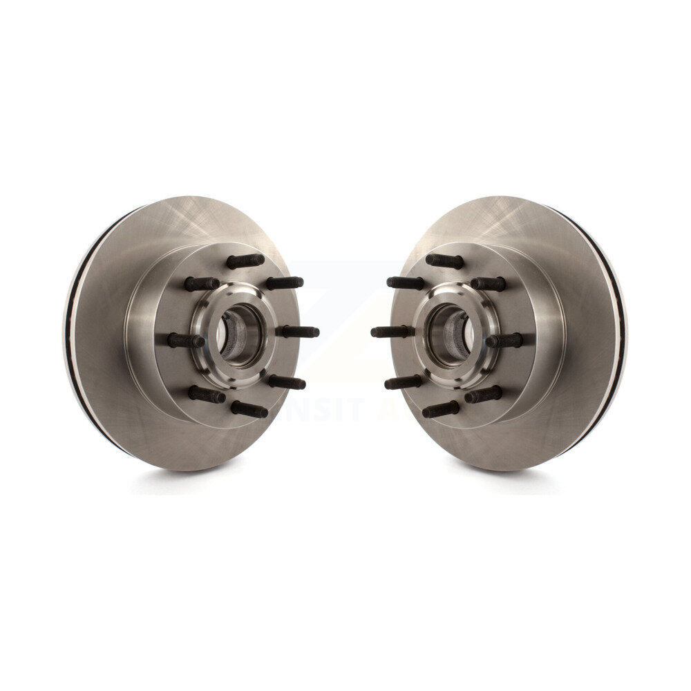 Disc Brake Rotors And Hub Assembly Front Pair For Ford F-350 Super Duty F-250