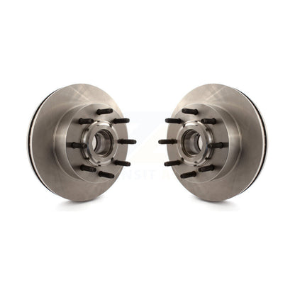 Disc Brake Rotors And Hub Assembly Front Pair For Ford F-350 Super Duty F-250