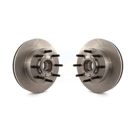 Disc Brake Rotors And Hub Assembly Front Pair For Ford F-350 Super Duty F-250