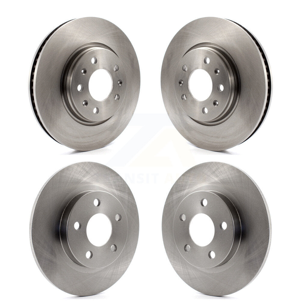 Disc Brake Rotors Front Rear Kit For 2003 Cadillac Seville With Solid Rotor