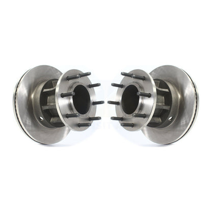 Disc Brake Rotors And Hub Front Pair For Ford F-350 Super Duty F-250 F-450 F-550