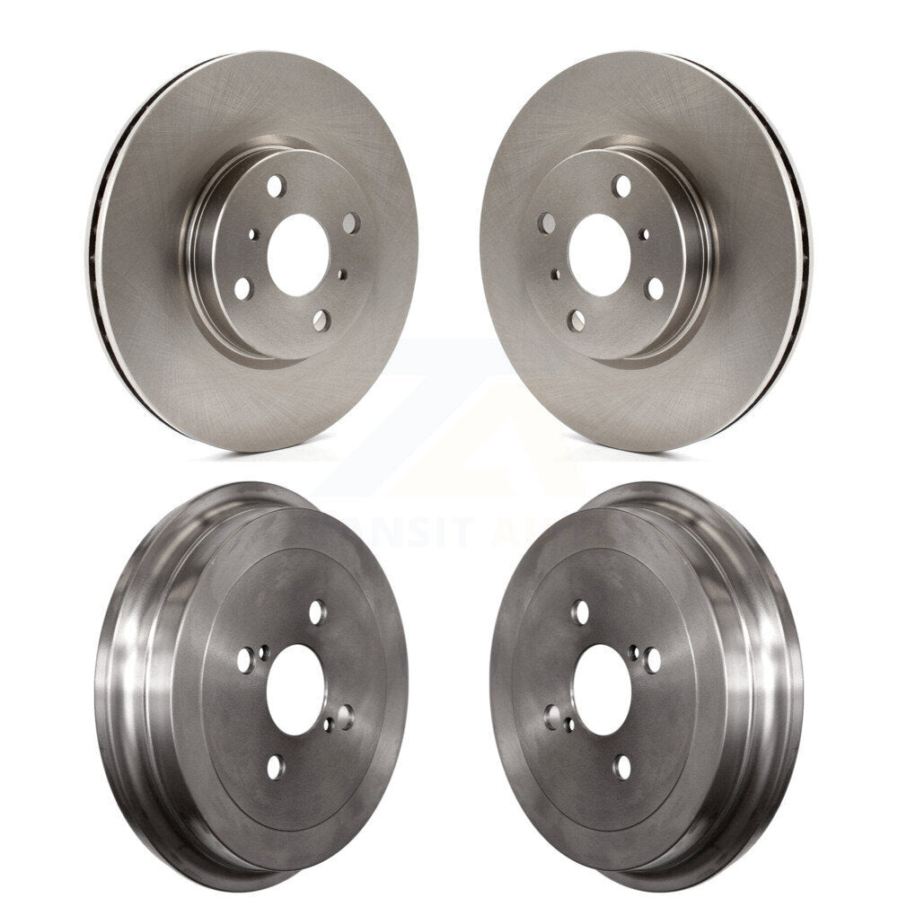 Disc Brake Rotors Drums Kit Front Rear For Toyota Yaris