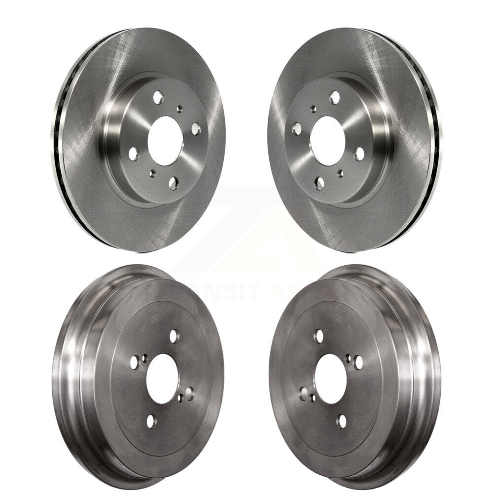 Disc Brake Rotors Drums Kit Front Rear For Toyota Yaris