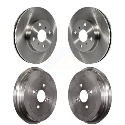 Disc Brake Rotors Drums Kit Front Rear For Toyota Yaris