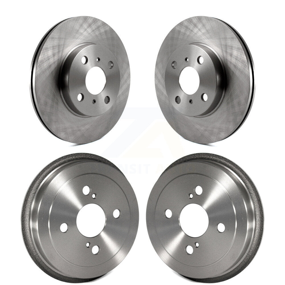 Disc Brake Rotors Drums Kit Front Rear For Toyota Echo