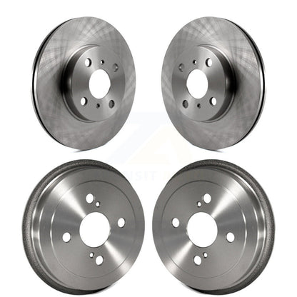 Disc Brake Rotors Drums Kit Front Rear For Toyota Echo