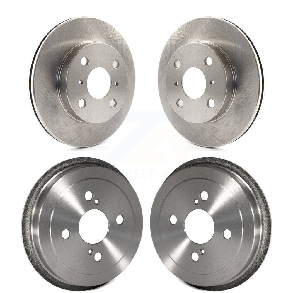 Disc Brake Rotors Drums Kit Front Rear For 2000 Toyota Echo To 08 00