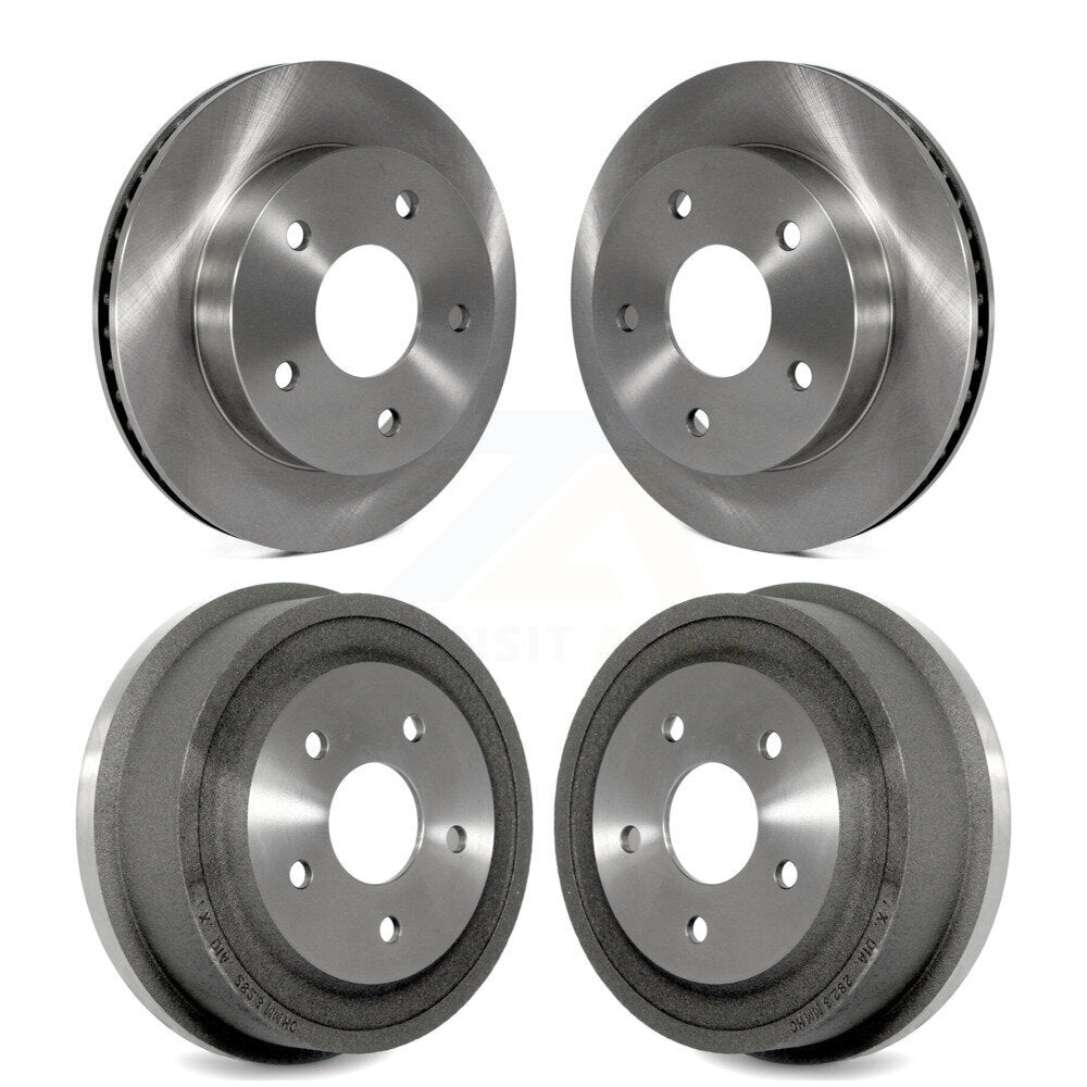 Disc Brake Rotors Drums Kit Front Rear For 2000-2001 Dodge Ram 1500 RWD