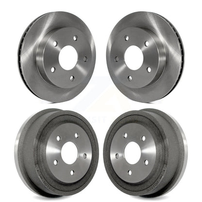 Disc Brake Rotors Drums Kit Front Rear For 2000-2001 Dodge Ram 1500 RWD