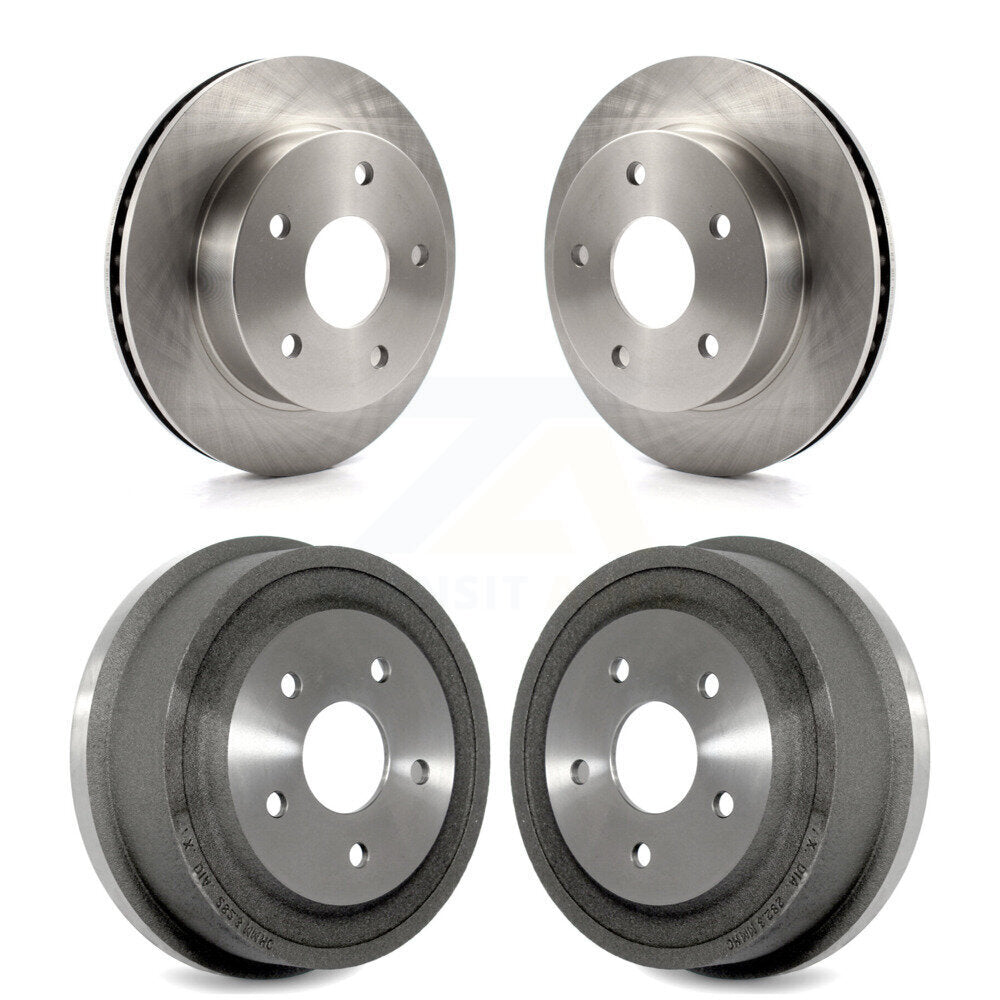 Disc Brake Rotors Drums Kit Front Rear For 2000-2001 Dodge Ram 1500 4WD