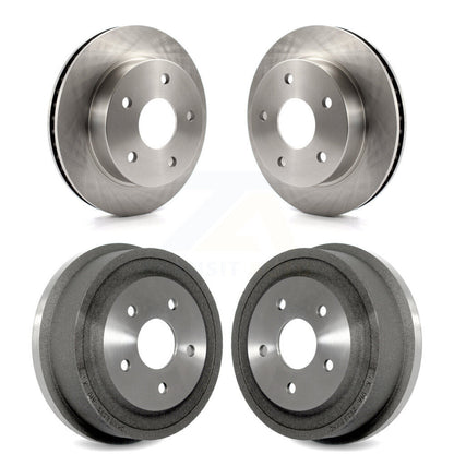 Disc Brake Rotors Drums Kit Front Rear For 2000-2001 Dodge Ram 1500 4WD