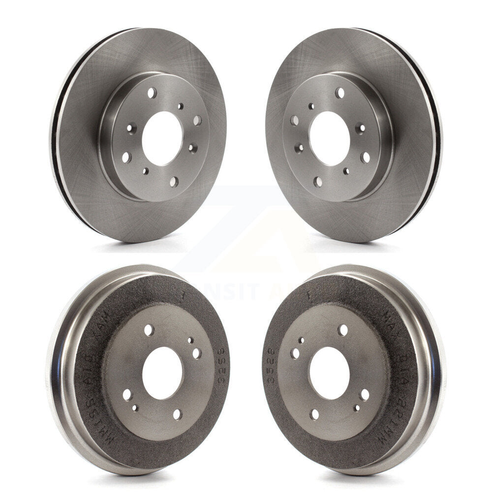 Disc Brake Rotors Drums Kit Front Rear For 1998-2002 Honda Accord 2.3L