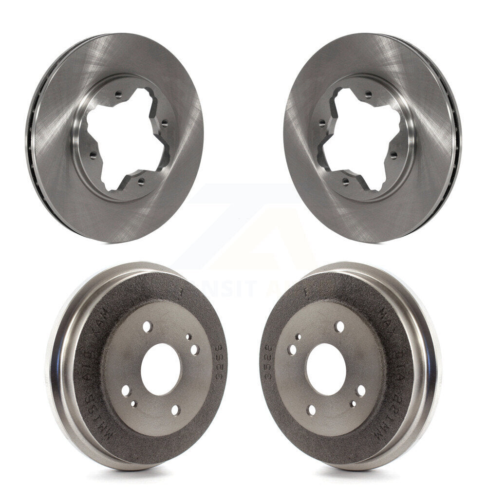 Disc Brake Rotors Drums Kit Front Rear For Honda Accord