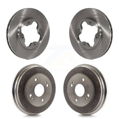 Disc Brake Rotors Drums Kit Front Rear For Honda Accord