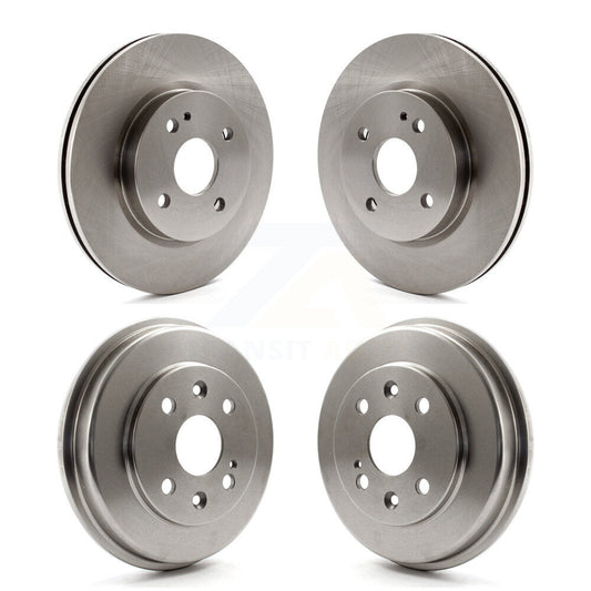 Disc Brake Rotors Drums Kit Front Rear For 2011-2014 Mazda 2