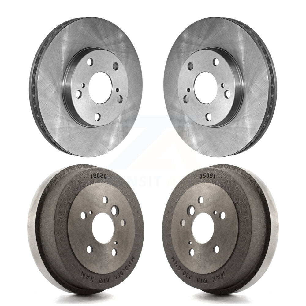 Disc Brake Rotors Drums Kit Front Rear For Toyota Camry Solara