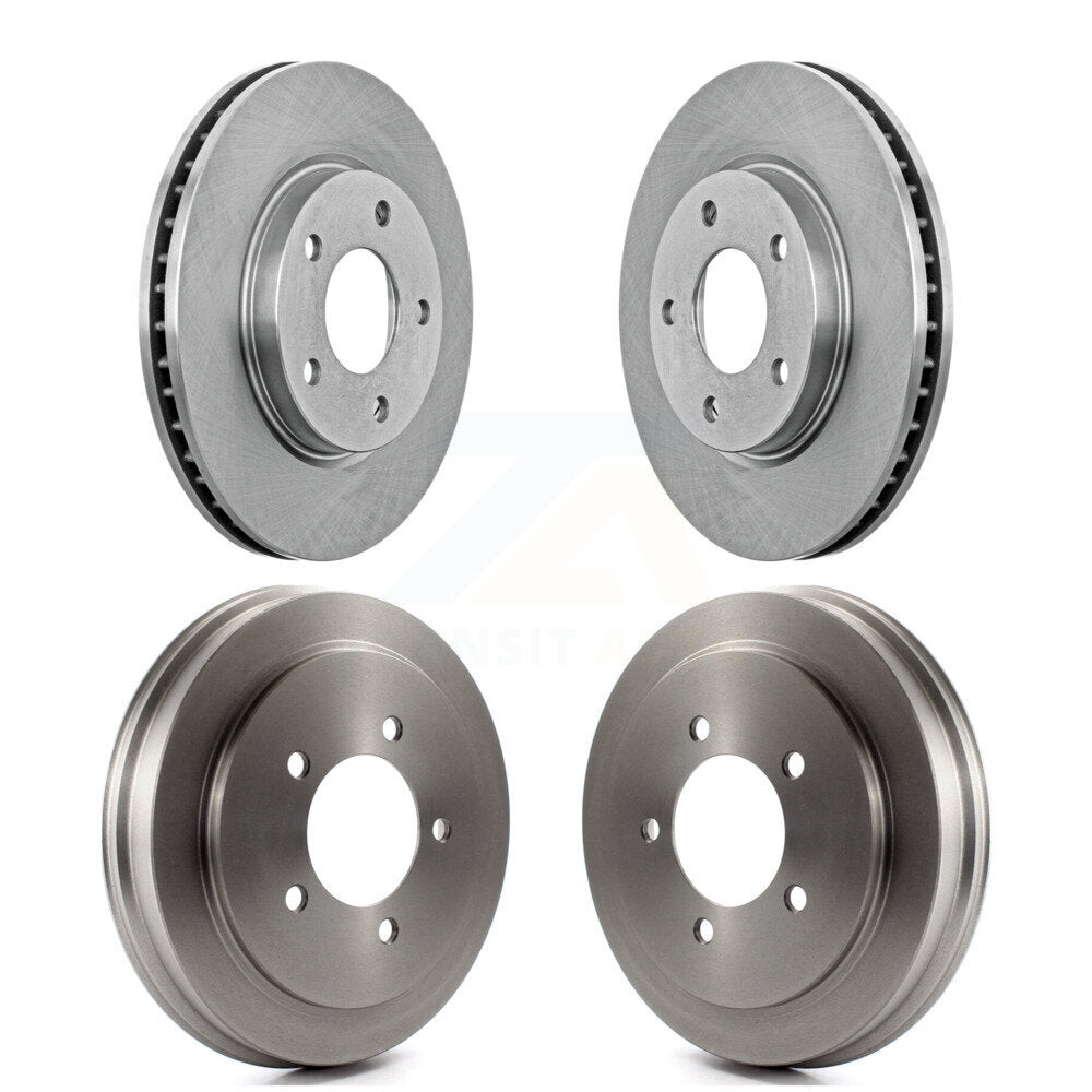 Disc Brake Rotors Drums Kit Front Rear For Dodge Caliber