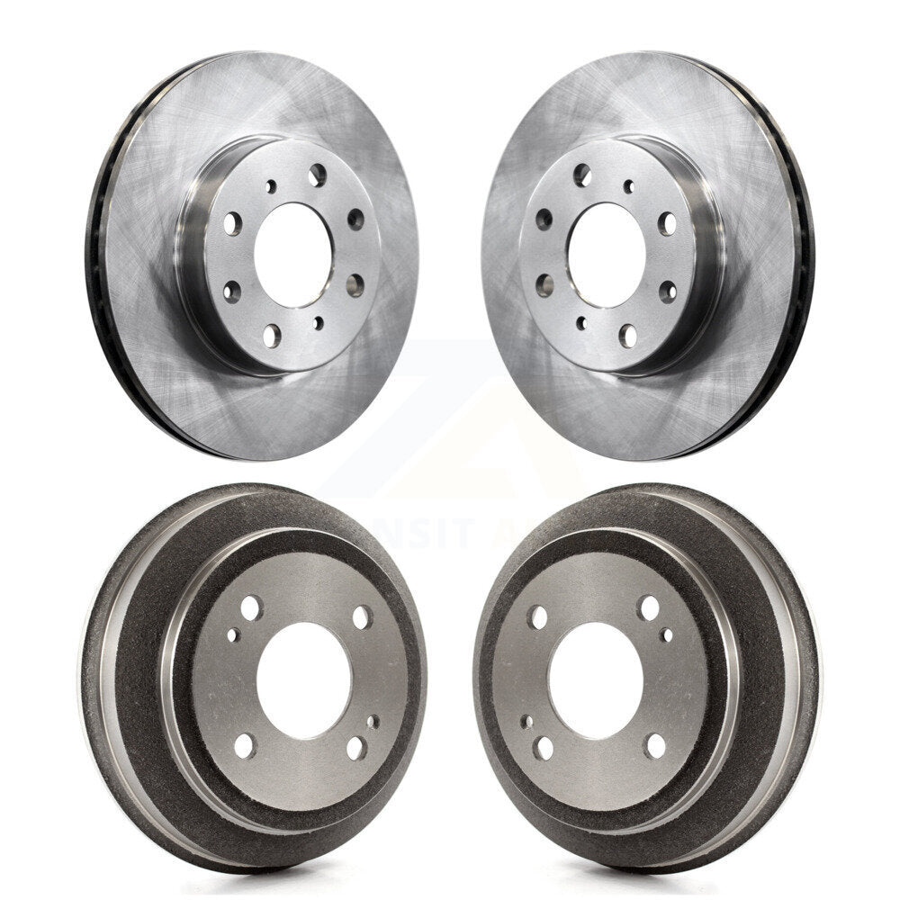 Disc Brake Rotors Drums Kit Front Rear For Honda Civic del Sol CRX