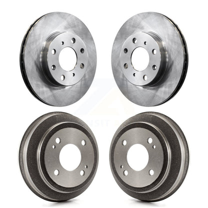 Disc Brake Rotors Drums Kit Front Rear For Honda Civic del Sol CRX