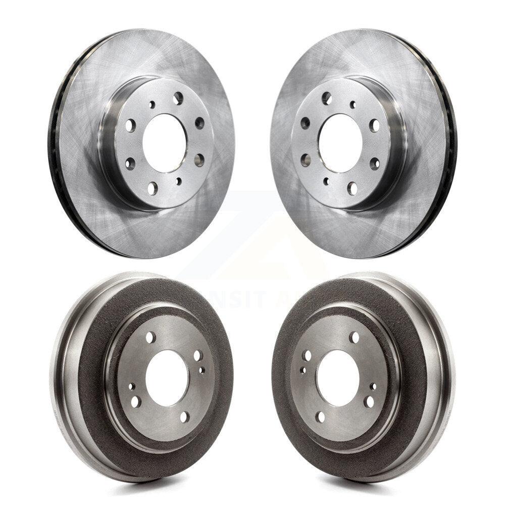 Disc Brake Rotors Drums Kit Front Rear For Honda Civic