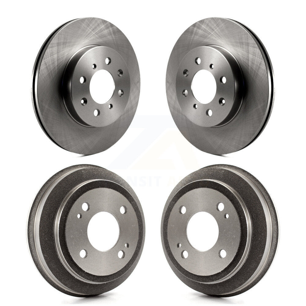 Disc Brake Rotors Drums Kit Front Rear For Honda Civic del Sol