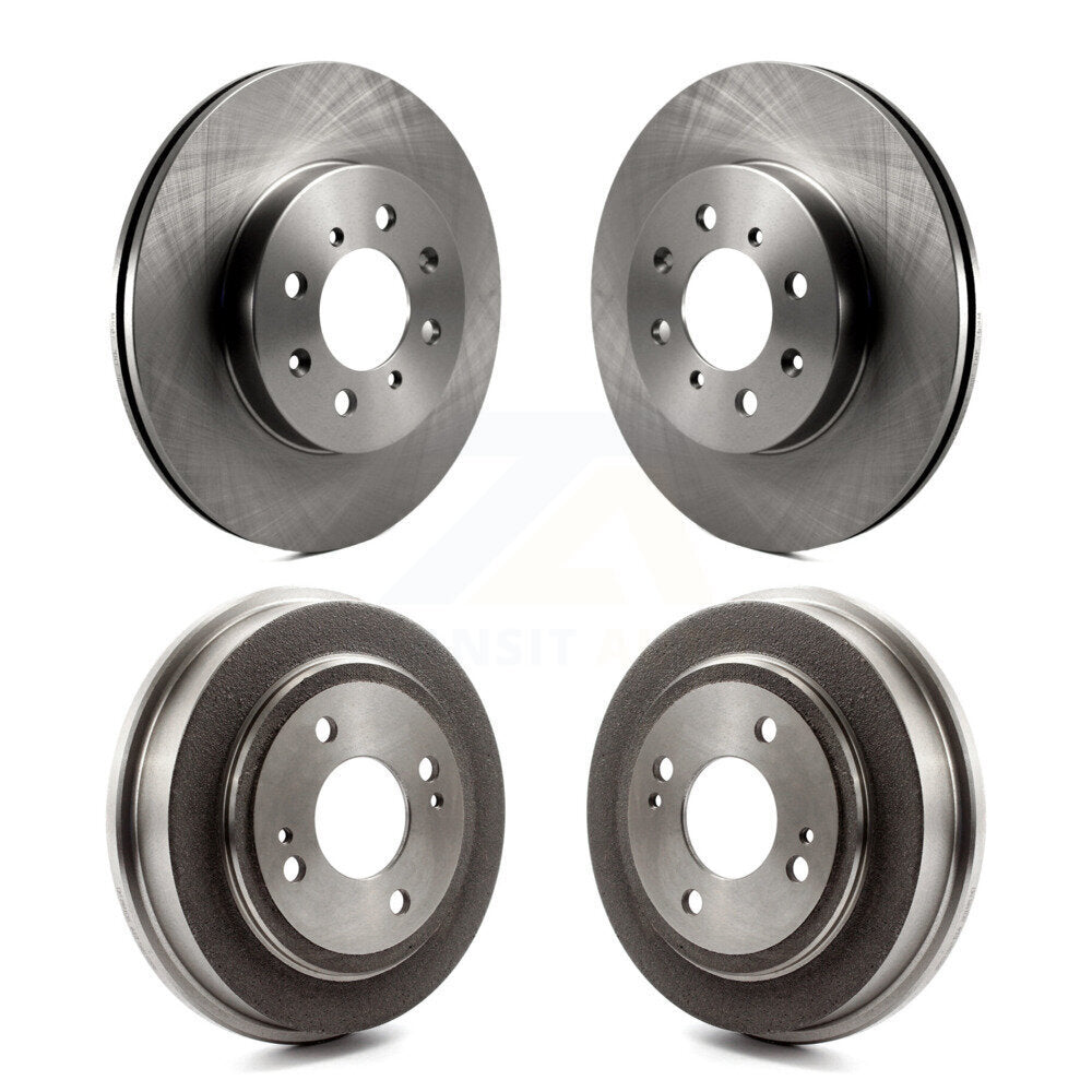 Disc Brake Rotors Drums Kit Front Rear For Honda Fit Civic Acura EL