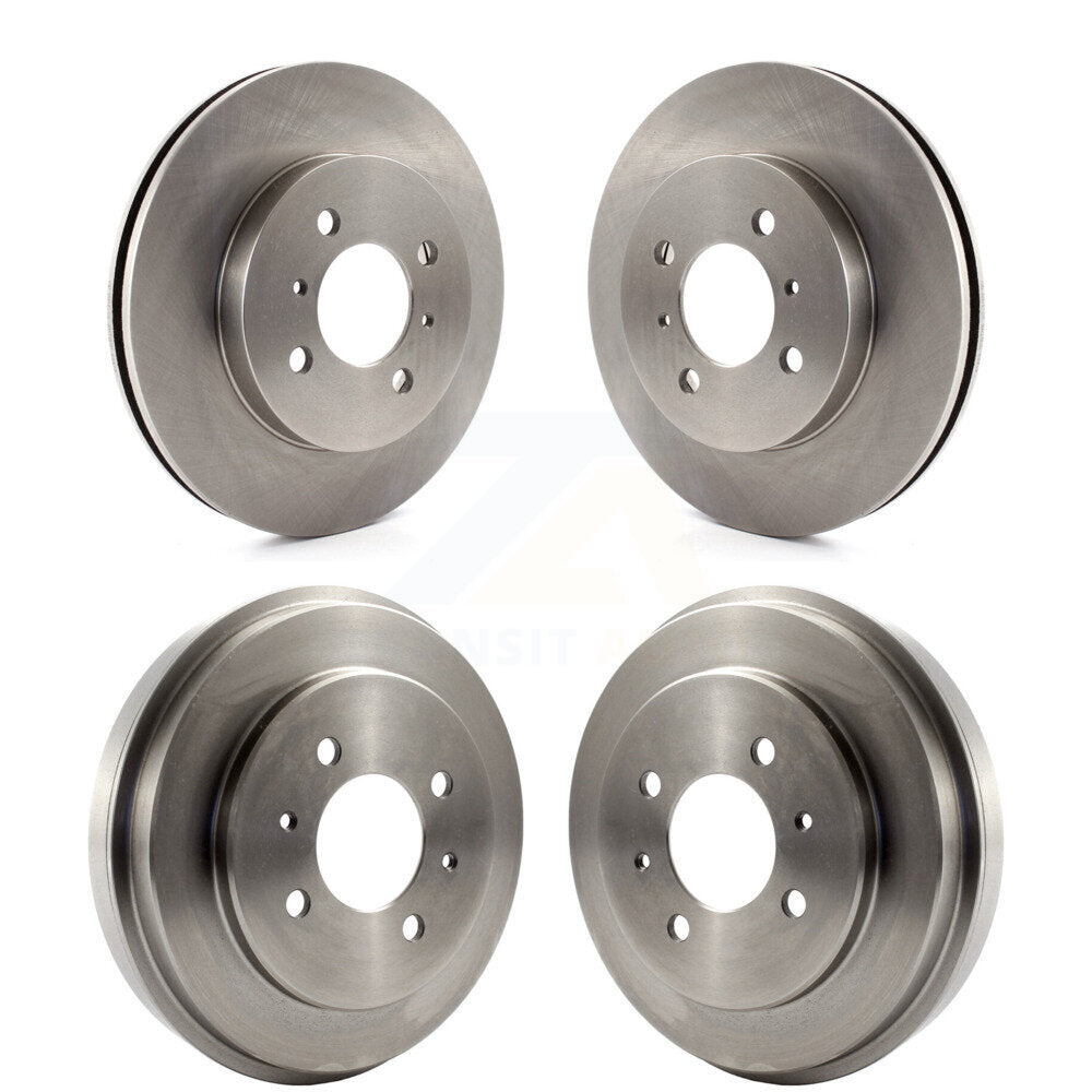 Disc Brake Rotors Drums Kit Front Rear For Mitsubishi Lancer