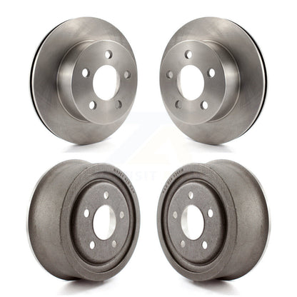 Disc Brake Rotors Drums Kit Front Rear For Jeep Wrangler Cherokee TJ