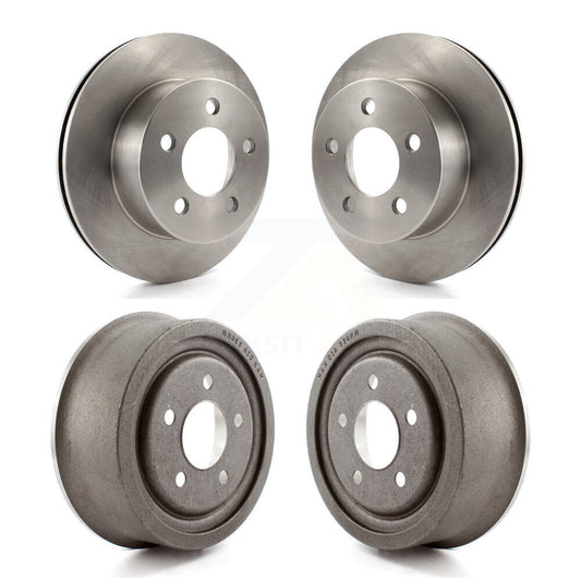 Disc Brake Rotors Drums Kit Front Rear For Jeep Wrangler Cherokee TJ