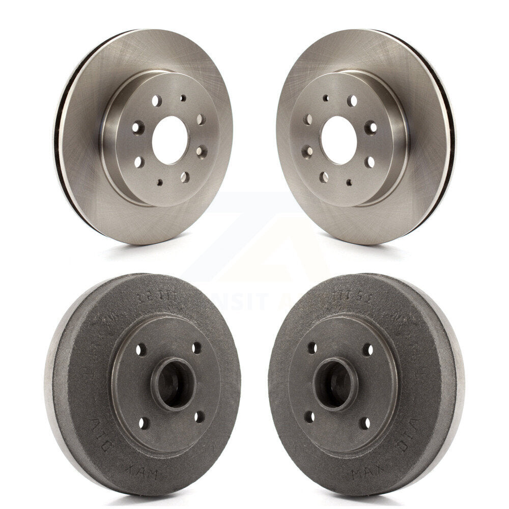 Disc Brake Rotors Drums Kit Front Rear For 2003-2005 Kia Rio 4-Wheel ABS