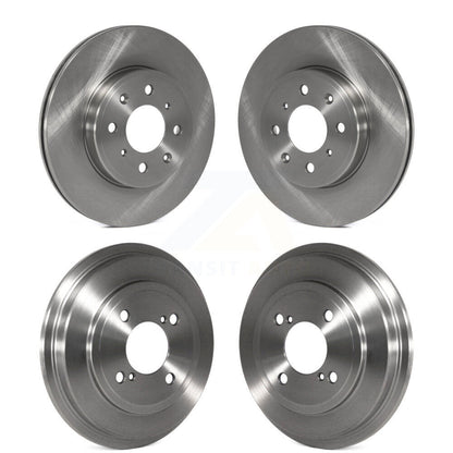 Disc Brake Rotors Drums Kit Front Rear For 2015-2020 Honda Fit