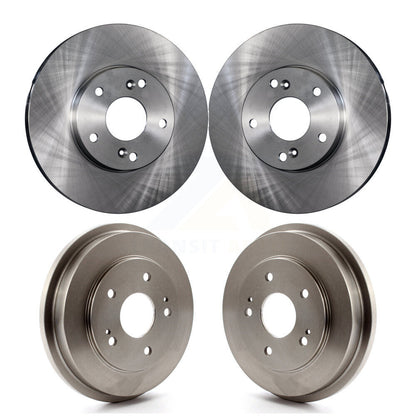 Disc Brake Rotors Drums Kit Front Rear For Honda Civic Accord Fit