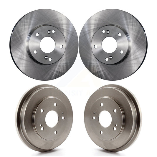 Disc Brake Rotors Drums Kit Front Rear For Honda Civic Accord Fit