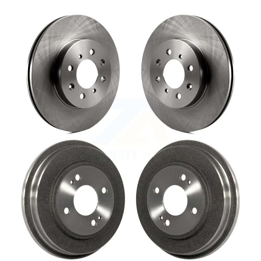 Disc Brake Rotors Drums Kit Front Rear For Honda Civic Fit Insight