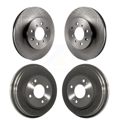 Disc Brake Rotors Drums Kit Front Rear For Honda Civic Fit Insight