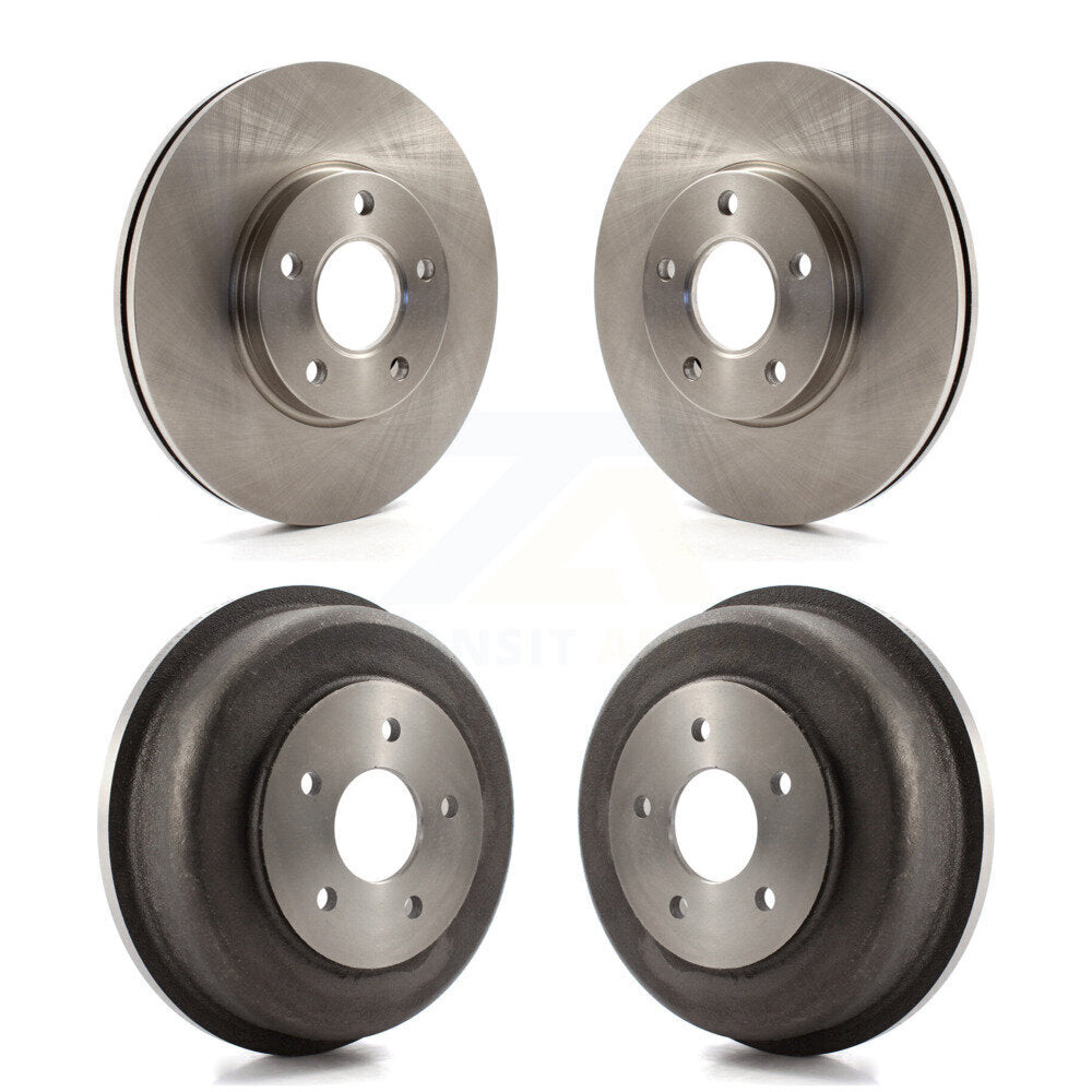 Disc Brake Rotors Drums Kit Front Rear For 2010-2013 Ford Transit Connect