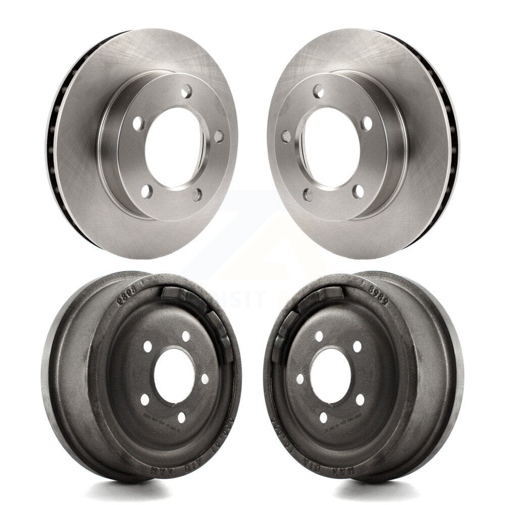 Brake Rotors Drums Front Rear Kit For 1983 Ford F-150 4WD With 10" Diameter Drum
