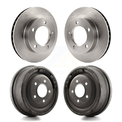 Brake Rotors Drums Front Rear Kit For 1983 Ford F-150 4WD With 10" Diameter Drum