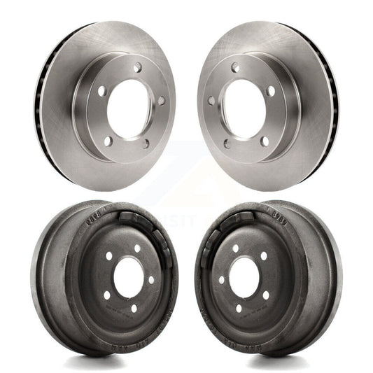 Brake Rotors Drums Front Rear Kit For 1983 Ford F-150 4WD With 10" Diameter Drum