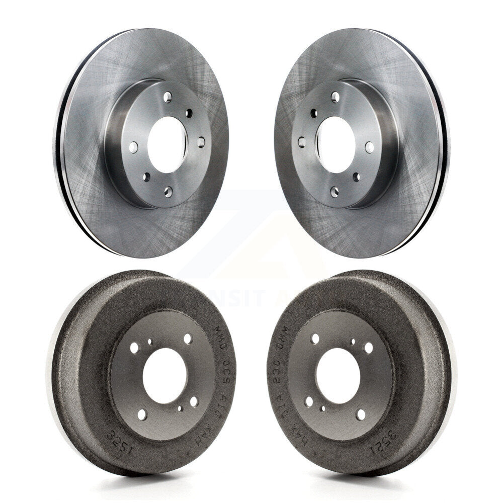 Disc Brake Rotors Drums Kit Front Rear For Nissan Altima