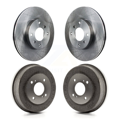Disc Brake Rotors Drums Kit Front Rear For Nissan Altima
