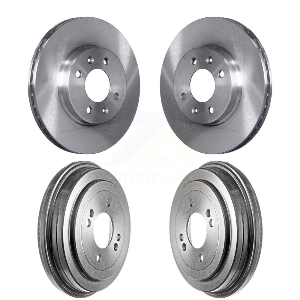 Disc Brake Rotors Drums Kit Front Rear For Hyundai Accent Kia Rio Rio5