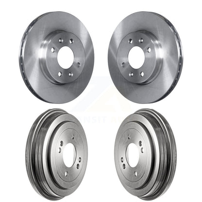 Disc Brake Rotors Drums Kit Front Rear For Hyundai Accent Kia Rio Rio5