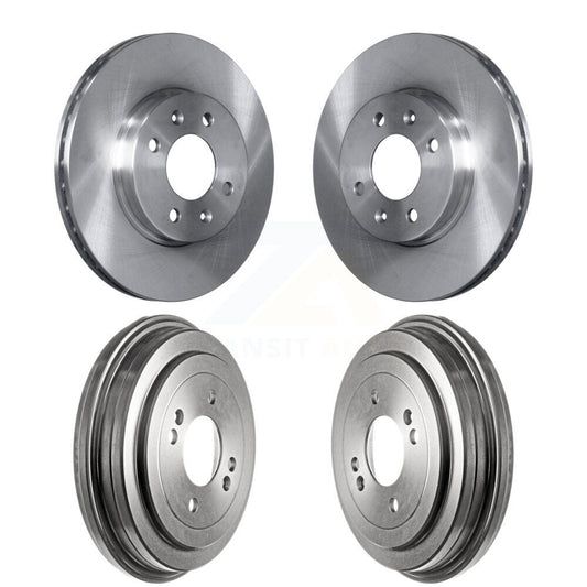 Disc Brake Rotors Drums Kit Front Rear For Hyundai Accent Kia Rio Rio5