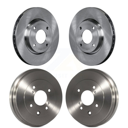 Disc Brake Rotors Drums Kit Front Rear For Nissan Versa Sentra Cube