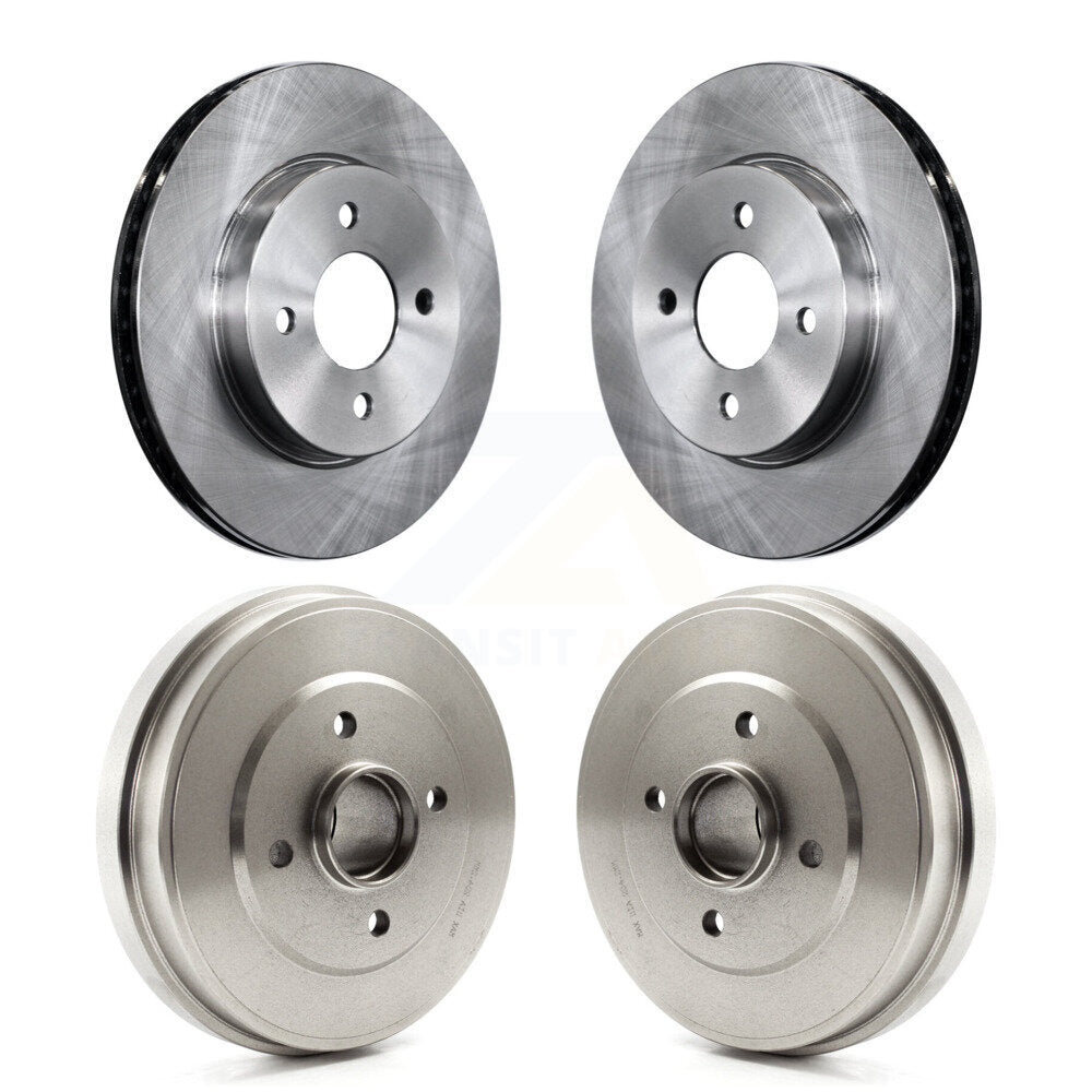 Disc Brake Rotors Drums Kit Front Rear For Nissan Micra Versa Note